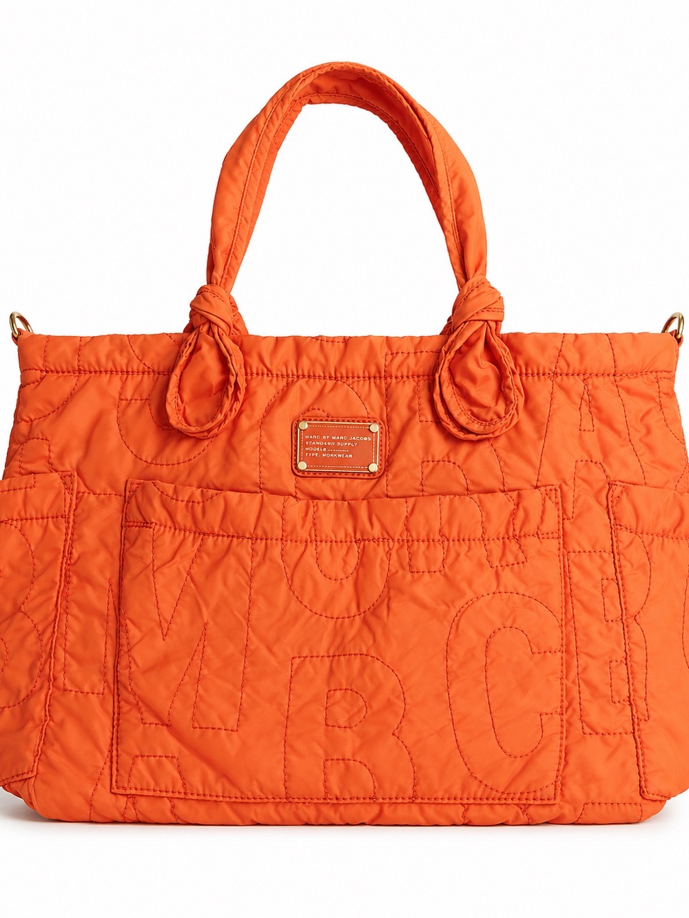 Marc by Marc Jacobs Vibrant Orange Quilted Tote